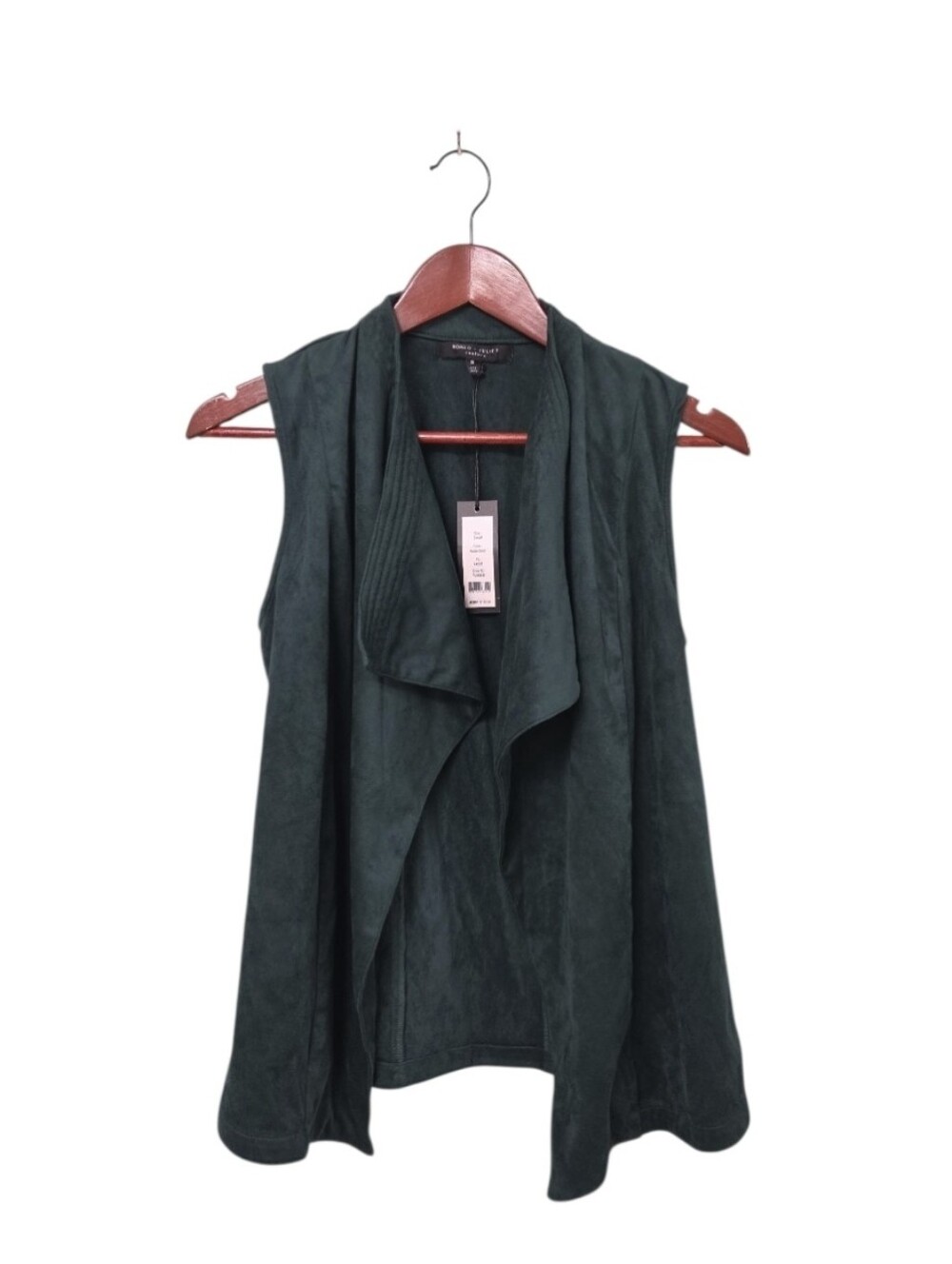 Romeo & Juliet Couture Huntet Greem Suede Vest Womens Size Small Boho Fall